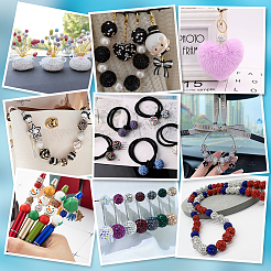 100 шт. бусины из полимерной глины со стразами RB-PH0001-38A