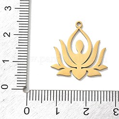 Ciondoli in acciaio inossidabile yoga 201&nbsp;STAS-B136-14G