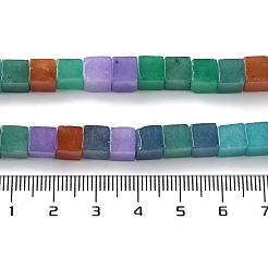 Природные окрашенные белого нефрита нитей бисера&nbsp;G-Q008-C01-01G