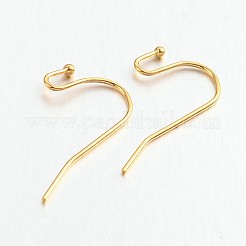 ピアスの設計のための真鍮のピアスフック  鉛フリー＆カドミウムフリー  ミックスカラー  21x12mm  21ゲージ  ピン：0.7mm&nbsp;KK-M142-01-RS