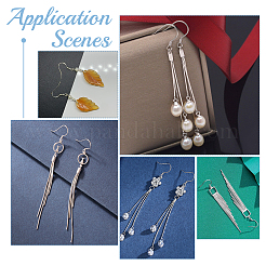 80 шт. французские крючки для сережек из нержавеющей стали 304&nbsp;STAS-UN0036-43