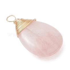 Природного розового кварца подвески&nbsp;PALLOY-JF05086-01