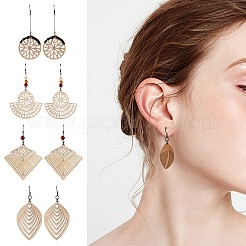 Набор для изготовления сережек с подвеской из дерева своими руками DIY-SZ0007-36