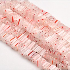 Ручной Millefiori стеклянный куб шарик нити LK-P014-M