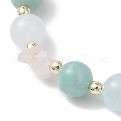 Браслеты из натуральных бусин розового кварца&nbsp;BJEW-JB13189