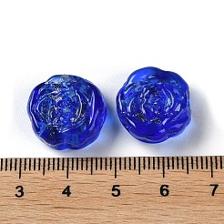 Нить золотых песочных бусин лэмпворк ручной работы&nbsp;LAMP-Z007-06F