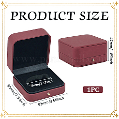 Ящик для хранения из искусственной кожи с бархатной внутри CON-WH0095-77B-01