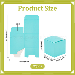 Квадратные подарочные коробки для хранения серег и ожерелья из крафт-бумаги CON-WH0095-90B-02