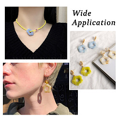 120 шт. 15 стильных прозрачных и непрозрачных акриловых бусинок OACR-BT0001-03