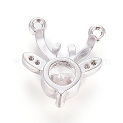 Рождественские латунные подвески с микропаве из фианита X-ZIRC-G166-03P