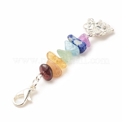 Décorations de pendentifs en pierres précieuses naturelles sur le thème du chakra&nbsp;HJEW-JM00645-04
