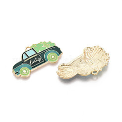 Подвески из сплава с эмалью ко дню святого патрика&nbsp;ENAM-T024-49A-G