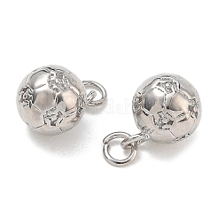 Pendentifs en laiton plaqué micro-pavé de zircone cubique transparente pour supports sportifs&nbsp;CU-CBA01AA-31P