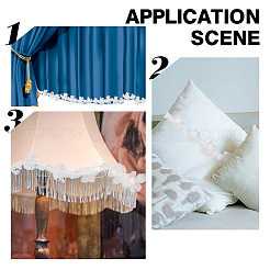 10 ярд кружевной отделки из полиэстера&nbsp;SRIB-WH0011-102