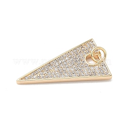 Латунные микропаве прозрачные подвески с фианитом&nbsp;KK-L254-01G