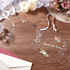 2 шт. акриловые прозрачные большие подвески&nbsp;TACR-GA0001-14E