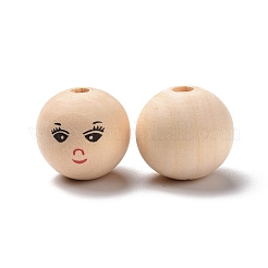 Набивные деревянные европейские бусины WOOD-C001-03B-03