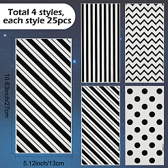 100 шт. 4-х видов прямоугольных пластиковых пакетиков для конфет&nbsp;ABAG-WH20013-19G