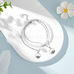 100 шт. 2 стиля подвески из сплава в тибетском стиле&nbsp;TIBE-UN0001-07