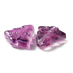 Perline di lampwork fatte a mano trasparenti di natale&nbsp;LAMP-CJC0012-04C
