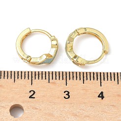 Латунные серьги-кольца из прозрачного кубического циркония&nbsp;EJEW-A132-12G