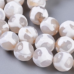 Бусины дзи с узором на спине в тибетском стиле G-G036-8mm-6