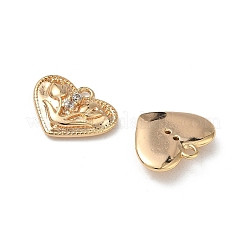 Латунные микропаве прозрачные кубические циркониевые подвески&nbsp;KK-A280-08G