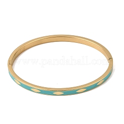Bracelets manchettes articulés en acier inoxydable 304 émaillé pour femmes&nbsp;SA-CBAC920-15G-01D