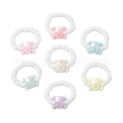 Акриловые растягивающиеся кольца-череп&nbsp;RJEW-JR00927-02