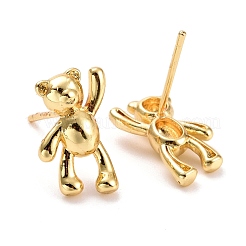 Латунные серьги-гвоздики для женщин EJEW-E167-05G