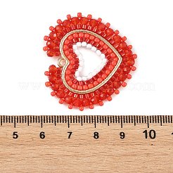 Pendenti con perline di semi di vetro&nbsp;PALLOY-MZ01385-02