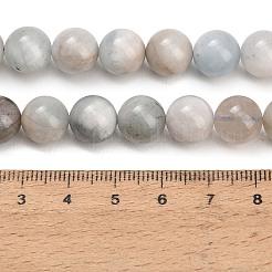 天然石アクアマリンビーズ連売り  スムーズなラウンド  10mm  穴：1.2mm  約19個/連  7.44~7.80''（18.9~19.8センチメートル）&nbsp;GG-CBA1CAF-A02-10mm