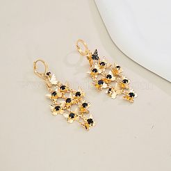 Серьги-кольца с кисточками в виде бабочки из латуни&nbsp;TX7932