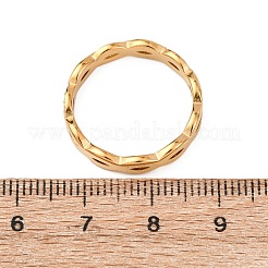 Женские кольца-волны из нержавеющей стали 304 с прозрачным кубическим цирконием&nbsp;RJEW-Z115-02G