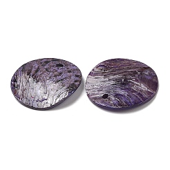 Pendentifs en coquille d'akoya naturelle peints à la bombe&nbsp;LS-SHEL-F007-15B-12