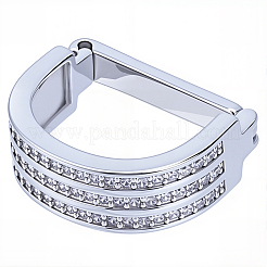 Зажимы для галстука из цинкового сплава с прозрачным кубическим цирконием&nbsp;AJEW-WH20096-01