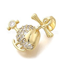 Adornos de latón micropavé de circonia cúbica&nbsp;KK-P336-28G