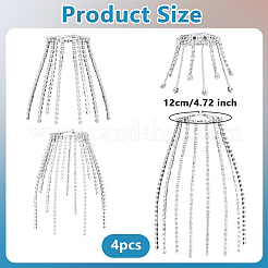 4 шт. латунные цепочки со стразами подвески для бокалов вина&nbsp;HJEW-OC00216