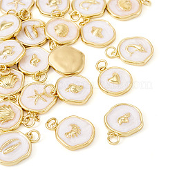 20 шт. 10 подвески из латуни с эмалью на морскую тематику&nbsp;KK-TA0002-04