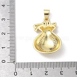 Подвески из прозрачного кубического циркония с микропейвом&nbsp;KK-L253-13G-06