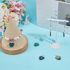 8 шт. подвески в форме сердца из ракушек-абалонов/ракушек пауа PALLOY-GO00048