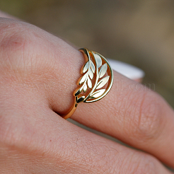 Модное серебряное листовое кольцо s925 для женщин BI1631-3