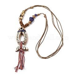 Керамическая подвеска в виде рыбы NJEW-B146-06