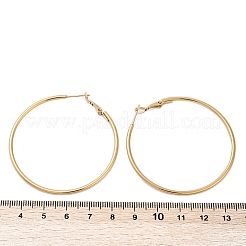 Boucles d'oreilles créoles en acier inoxydable 201&nbsp;LS-EJEW-F188-24G-C