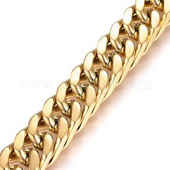 Pulseras de cadena de eslabones de acero inoxidable 304&nbsp;BJEW-E346-10G