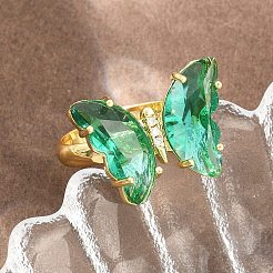 Anillos de dedo latón micropavé circonio cúbico&nbsp;GL-CBA65A8-01G-13
