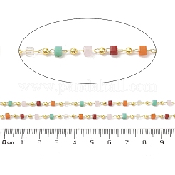 Cadena de eslabones de latón y vidrio&nbsp;CHC-A009-04G-04