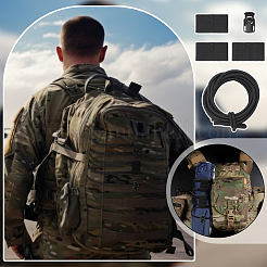 Нейлоновый ремешок с национальным флагом. многофункциональный тактический жилет для активного отдыха&nbsp;AJEW-WH0248-592B