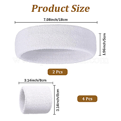 2 сумка хлопковая спортивная повязка на голову и напульсник в комплекте&nbsp;AJEW-CN0004-74A