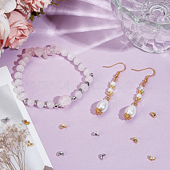 50шт 2 цвета латунные бусины&nbsp;KK-BBC0018-23